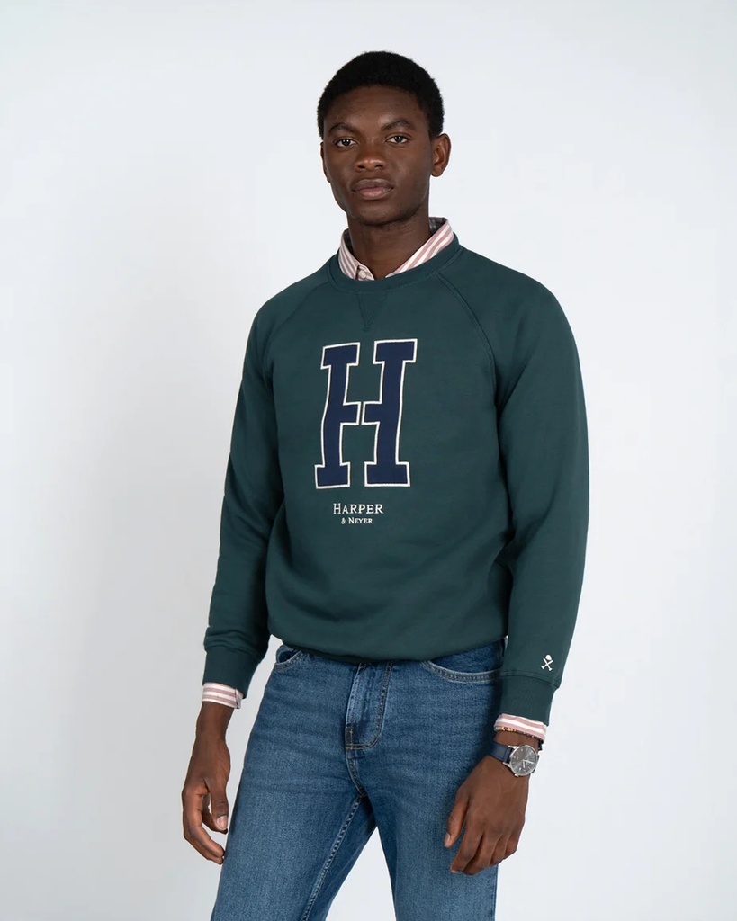Sudadera Ranglan H Green Forest - Harper &amp; Neyer