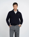 Jersey Zipper Navy Blue - Harper &amp; Neyer