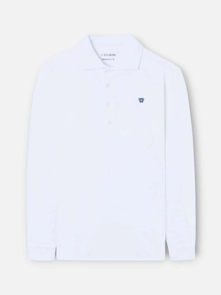 Polo Manga Larga Blanco - Silbon
