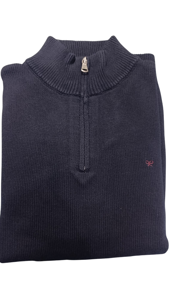 Jersey Media Cremallera Canalé Azul Marino - Silbon