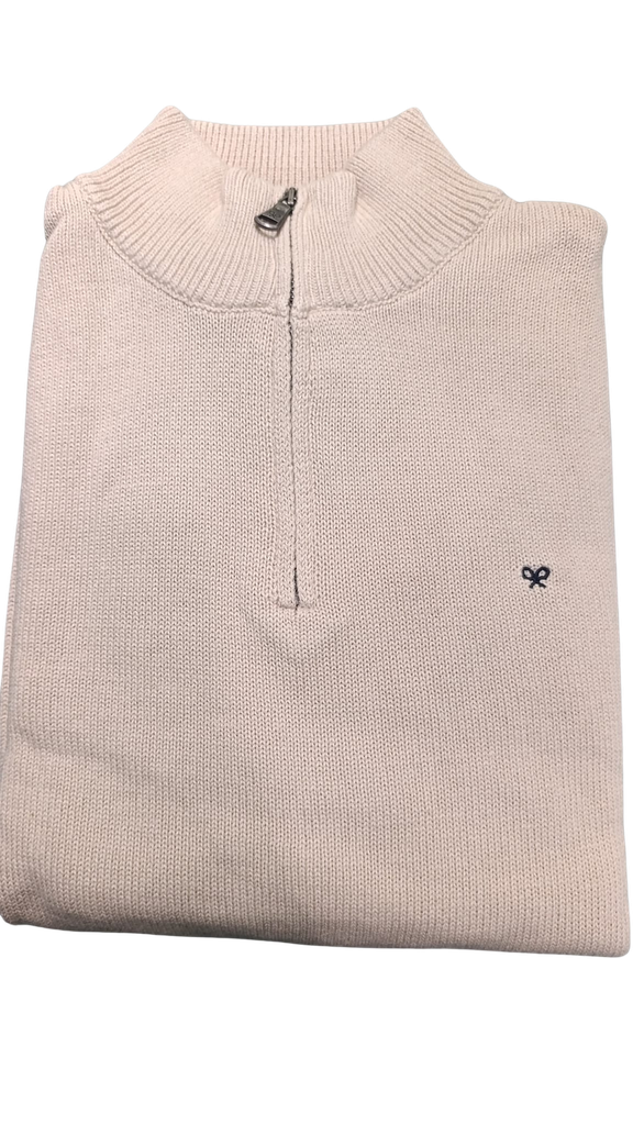 Jersey Media Cremallera Beige - Silbon