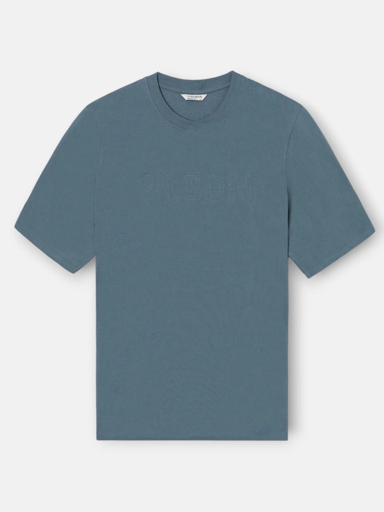 Camiseta Special Fit Silbon Parche Tono Gris - Silbon