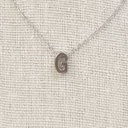 Collar Inicial Plateada Gruesa Letra "G"