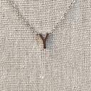Collar Inicial Plateada Gruesa Letra "Y"