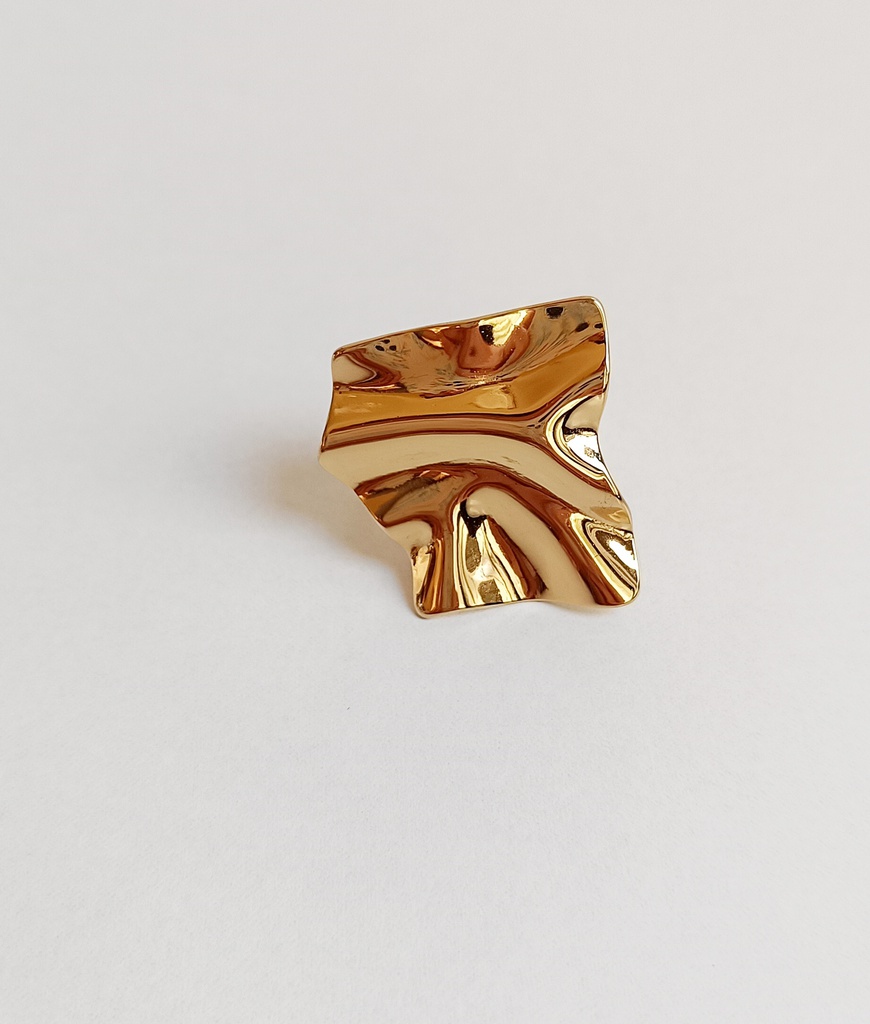 Anillo Maxi Paper Dorado