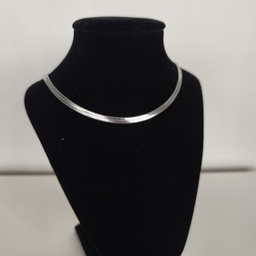 Collar Espiga Plano Midi Plateado