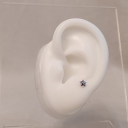 Pendiente Estrella Plateado 3D