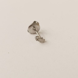 Pendiente Mini Raspa Plateado