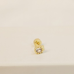 Pendiente Circulo Corona Dorado (Rosca)