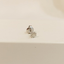 Pendiente Flor Petalitos Plateado