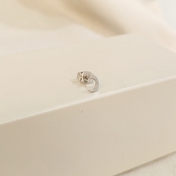 Pendiente Luna Grande Plateado