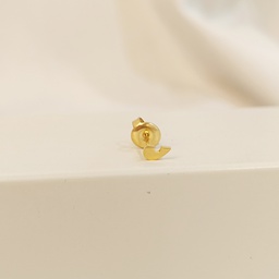 Pendiente Medio Corazón Puzzle Dorado