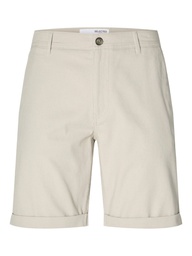 Bermuda Slhregular-Miles Sun Shorts Oatmeal - Selected Homme