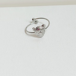 [J250064Y] Anillo Tigre Plateado