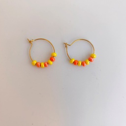 Pendientes Cerámica Mini Orange (Dorado)