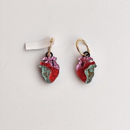 Pendientes Corazón Colores Aro Metacrilato
