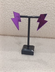 Pendientes Metacrilato Rayo Lila