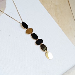 Collar Largo Óvalos Dorado