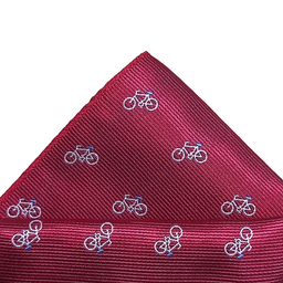 [PÑ009] Pañuelo Granate Bicis Blancas