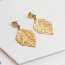 Pendientes Hoja Dorado
