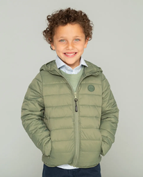 Chaqueta Niño Hood Acolchada Khaki - Scotta