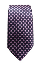 Corbata Negra Con Lunares Morados - Stroget