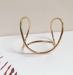 Brazalete Básico Entrelazado Dorado