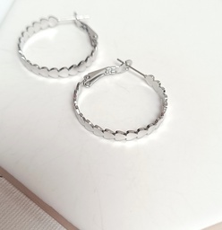 Aros Corazones Plateado