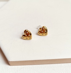 Pendientes Mini Corazón Corconitas Dorado