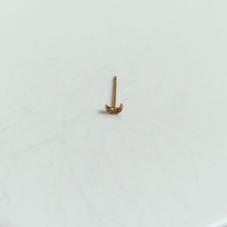 Pendientes Luna Circonitas Dorado