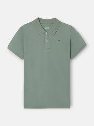 Polo Clásico Liso Verde Medio - Silbon