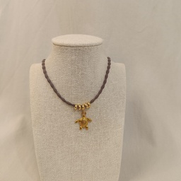 Collar Cordón Tortuga Dorado