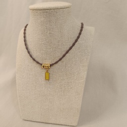Collar Cordón Helado Amarillo Dorado