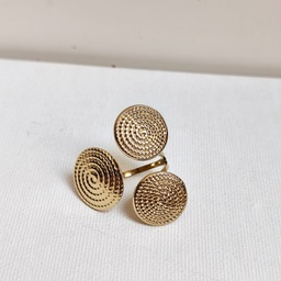 Anillo Tres Espirales Dorado