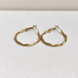 Aros Pequeño Silueta Curva Dorado