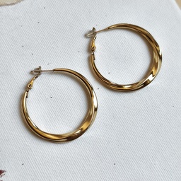 Aro Rizo Espiral Dorado