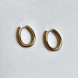 Aros Óvalo Dorado