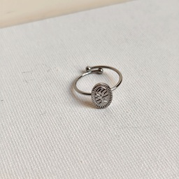Anillo Chapita Plateado