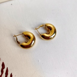 Aros Pequeño Grueso Dorado