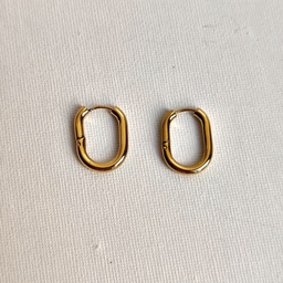 Aros Forma Cuadrado Dorado