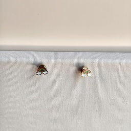 Pendientes Pequeños Arcoiris Dorado