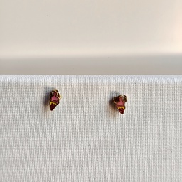 Pendientes Pequeños Flamenco Dorado