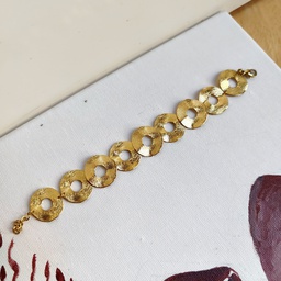 Pulsera Círculos Textura Dorado
