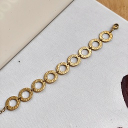 Pulsera Círculos Finos Textura Dorado