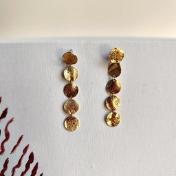 Pendientes Chapitas Textura Dorado