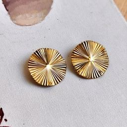 Pendientes Círculo Relieve Dorado