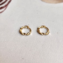 Aros Mini Espiral Dorado