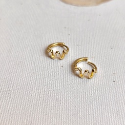 Aros Mini Curvas Dorado
