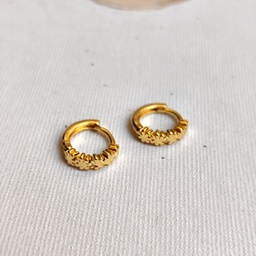 Aros Mini Florecitas Dorado