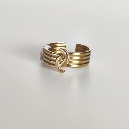 Anillo Unión Asimétrico Dorado